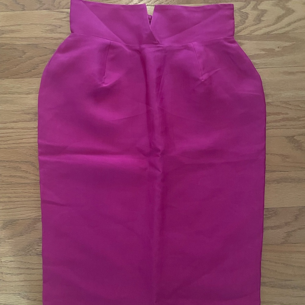 Martin Grant designer Chic Pink/ Fuschia/magenta pencil straight lined Skirt szM
